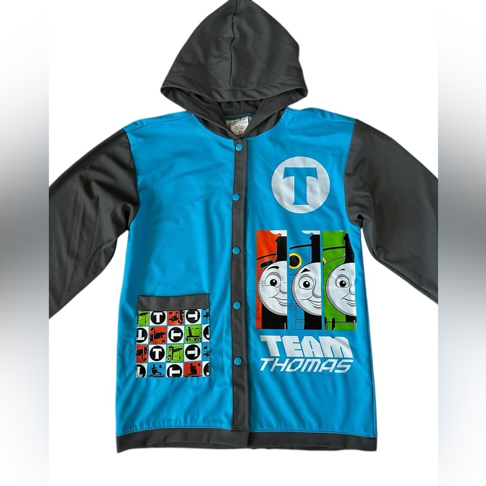 Team Thomas Blue and Gray Hooded Jacket
